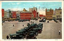 Lima OH-Ohio, Public Square Looking North Automobiles, c1926 Vintage Postcard picture