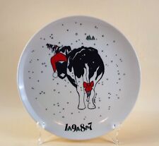 1987 Bristol Myers Animal Health Limited Edition Decorative Plate - Cow, Holiday picture