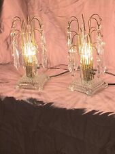 Vintage Waterfall Table Lamps, Beautiful, set of 2 rewired, work excellently.  picture