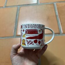 Starbucks Indiana Ceramic Mug Been There Series 14 oz Cup Red 3.5
