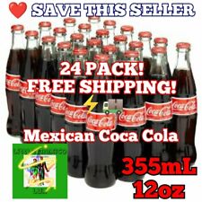 24 Pack Mexican Coca-Cola Cane Sugar Import Glass Bottles 12oz Coke Hecho Mexico picture