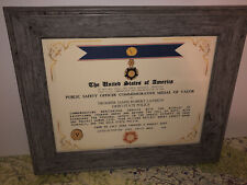 PUBLIC SAFETY OFFICER COMMEMORATIVE MEDAL CERTIFICATE - Type-1 picture