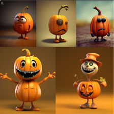 Halloween Resin Pumpkin Funny Expression Face Party Desktop Decorations Gift picture