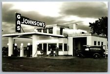 Postcard Johnson's Corner Gas Station Longmont Colorado  1950    C 3 picture