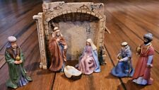 Avon 1989 O Holy Night Porcelain Nativity Scene Holy Family Figurines Lot Of 7 picture