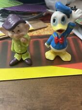 Vintage Disney Figurines Dopey And Donald Duck Ceramic Painted picture