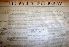 ORIGINAL Dec 1929 WALL STREET JOURNAL newspaper just afterTHE STOCK MARKET CRASH picture