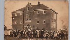 ELKVILLE ILLINOIS PUBLIC SCHOOL 1917 real photo postcard rppc il antique picture