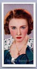1936 Carreras Film Stars Barbara Stanwyck #32 Original British Tobacco Card picture