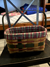 Longaberger 2008 Christmas Wrap It Up Basket with Cloth & Plastic Liner , no lid picture