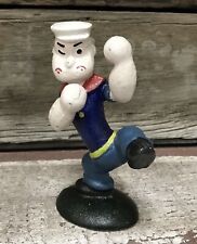 POPEYE The Sailor Man Fighting / Boxing Cast Iron 5.75” Figurine picture