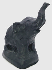Kingmaker Coal Sculpture Elephant Handmade with Real British Coal Vintage wLabel picture