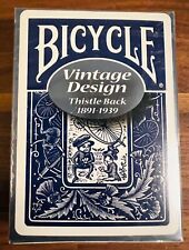 Vintage Design Thistle Back Blue Bicycle Playing Cards 1292-R Limited Edition #6 picture
