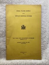 1940 New York State Department of Health Rural Water Supply Sewage Disposal Vtg picture
