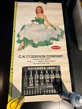 1957 Sinclair Oil Calendar Mayo Olmstead C.N. Robertson Co Wendell, N.C. 32.5x16 picture