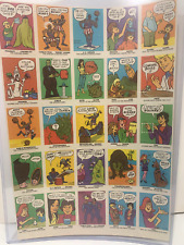 1974 Wonder Bread Hanna-Barbera Magic Tricks cards uncut Sheet Set Vintage Error picture