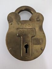 Vintage Squire Old English Brass Metal Lock No Key picture