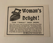 Vintage 1900s Reproduction Dalli Box Iron Ad 6.75” Paper Print Collectible picture