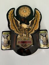 Vintage 1991 Harley Davidson Lacquer Wall Clock With Beer Cans picture