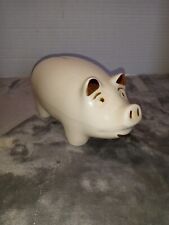 Vintage Piggy Bank Beautiful, Rare Ivory With Gold Accents No Cork picture
