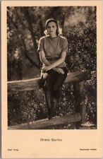 Vintage GRETA GARBO Photo RPPC Postcard MGM Photo / 1932 Netherlands Cancel picture