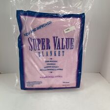 Vintage NEW Super Value Blanket Barbie Pink Rose Twin Full Double NOS USA made picture