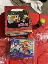 Scooby-Doo Metal Lunch Box & Thermos Vintage Hallmark Ornament Set 1999 Shaggy picture