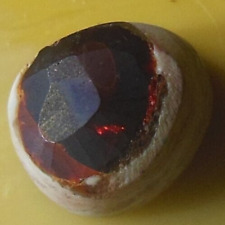 6.35ct Mexican Fire Opal, Rare Pigeon Blood Red Cantera on Rhyolite, see video picture