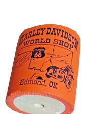 Vintage Harley Davidson Motorcycles World Shop Edmund Oklahoma Coozie Koozie picture