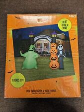 GEMMY 10 ft Nightmare Before Christmas Jack, Oogie Boogie Inflatable Archway picture