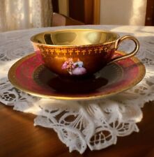 EWA Kunst Teacup and Saucer Mid Century Courting Couple Bavaria Germany picture