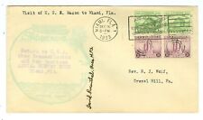 1933 LINDBERGH COVER AAMC SEE PG1441 ATLANTIC SURVEY SCARCE MIAMI DEC.16TH LINDY picture