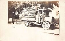 Real Photo Postcard Large Truck Hauling Crates~127466 picture