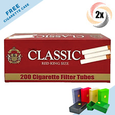 2x Boxes Classic Full Flavor Red KING SIZE ( 400 Tubes ) Cigarette Tobacco RYO picture