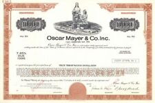 Oscar Mayer and Co. Inc. - $10,000 Specimen Bond - Specimen Stocks & Bonds picture