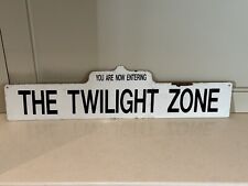 The TWILIGHT ZONE Enamel Sign From 1985 CBS Studios 18 Inches Long Rare picture
