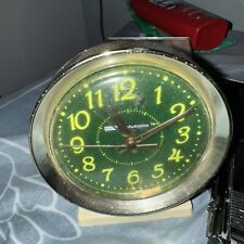 Vintage Wind up Alarm Clock with Glowing Hour And Minute Hand works  MCM Tozaj picture