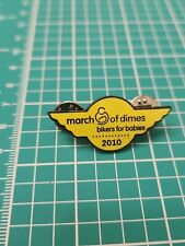 Vtg 2010 March Of Dimes Bikers For Babies Silver Tone Lapel Pin Collectible  picture