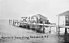Boat Dock Garrison Landing Fortescue New Jersey NJ Reprint Postcard picture