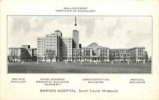 Postcard; Barnes Hospital St. Louis MO Mallinckrodt Radiology, Bldgs. Annotated picture