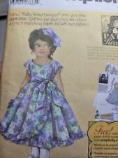 Simplicity 5144 Dress Patty Reed Ruffle Party UNCUT Size 5-8 picture