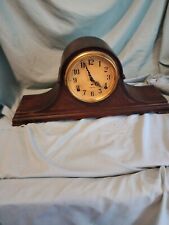 Vintage Plymouth Tambour Mantle Clock  Works But No Key And Needs Glass picture