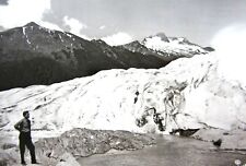  Juneau Alaska Mendenhall Glacier Photo Global Warming RPPC Postcard 1940-50s picture