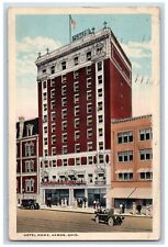 Akron Ohio Postcard Hotel Howe Exterior View Building Classic Cars 1919 Antique picture