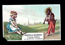 c1890's Trade Card Simonton & Van Emburgh, Tailors, Fantasy Goat & Wolf picture