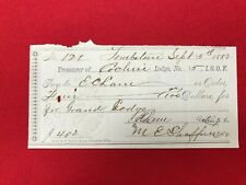 1882 Cochise Lodge#5, Tombstone Receipt, Sept. 5, 1882 picture