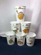 Vintage The Land Before Time Plastic Cup Lot Complete Set Of 6 Ziploc 1988 picture