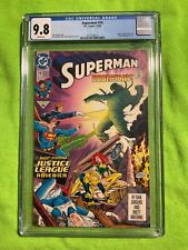 SUPERMAN #74 CGC 9.8 '92 BATTLES DOOMS DAY JUSTICE LEAGUE APPEARANCE WHITE PAGES picture