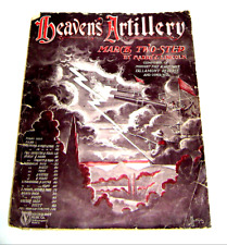 1904 Sheet Music Heaven's Artillery March U.S. Military and Cannons on Cover picture