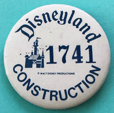 Vintage Disneyland PInback Button worn by Construction Workers circa 1982 picture